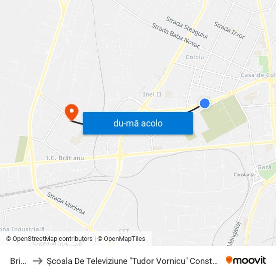 Harta de Brick către Școala De Televiziune "Tudor Vornicu" Constanta