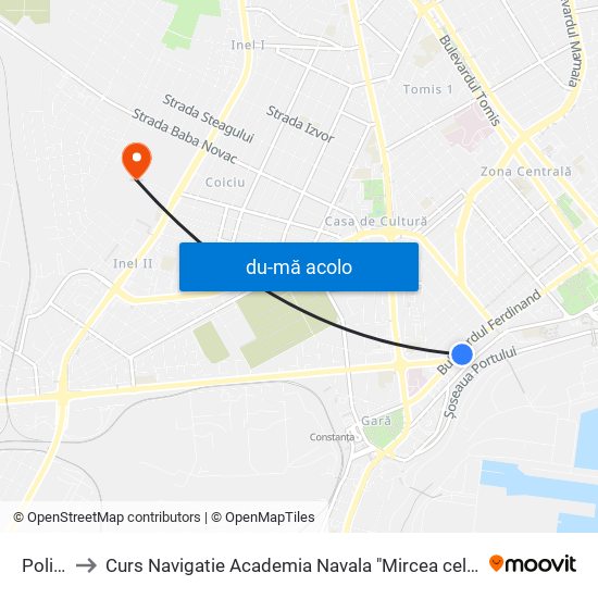 Harta de Poliție către Curs Navigatie Academia Navala "Mircea cel Batran"
