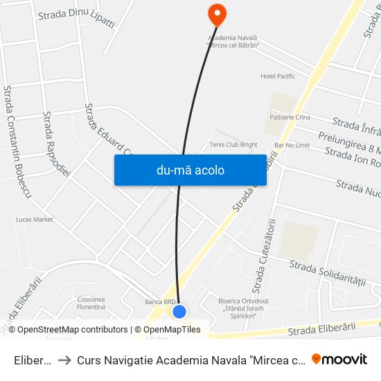 Harta de Eliberării către Curs Navigatie Academia Navala "Mircea cel Batran"