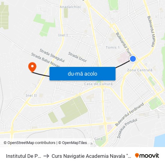 Harta de Institutul De Proiectări către Curs Navigatie Academia Navala "Mircea cel Batran"