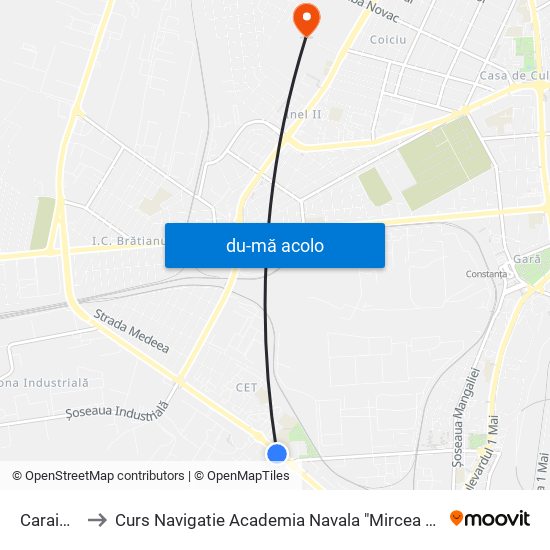 Harta de Caraiman către Curs Navigatie Academia Navala "Mircea cel Batran"