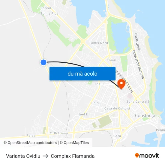 Harta de Varianta Ovidiu către Complex Flamanda