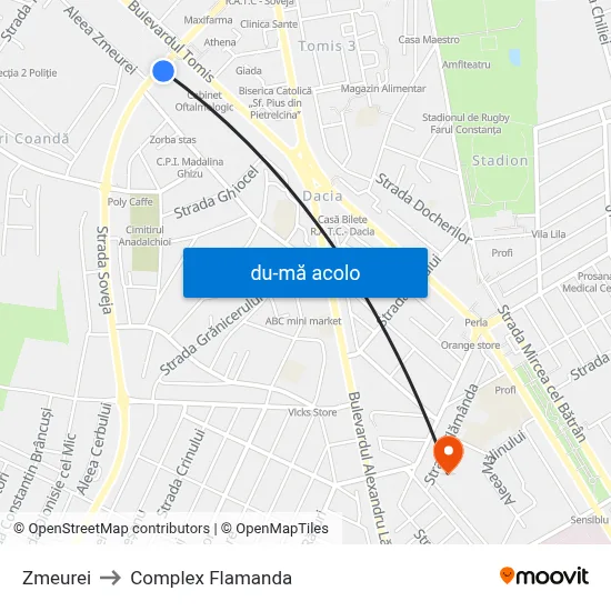 Harta de Zmeurei către Complex Flamanda