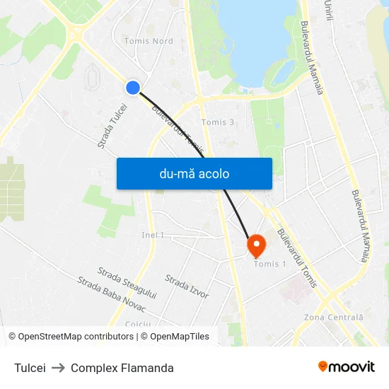 Harta de Tulcei către Complex Flamanda