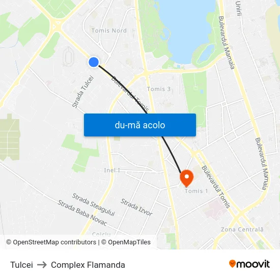 Harta de Tulcei către Complex Flamanda