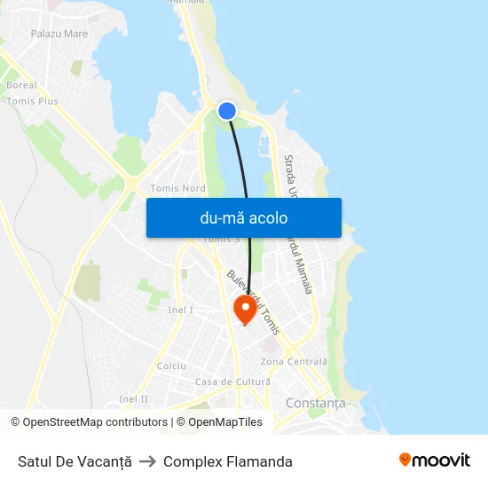 Harta de Satul De Vacanță către Complex Flamanda