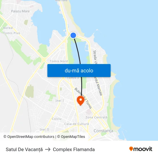 Harta de Satul De Vacanță către Complex Flamanda