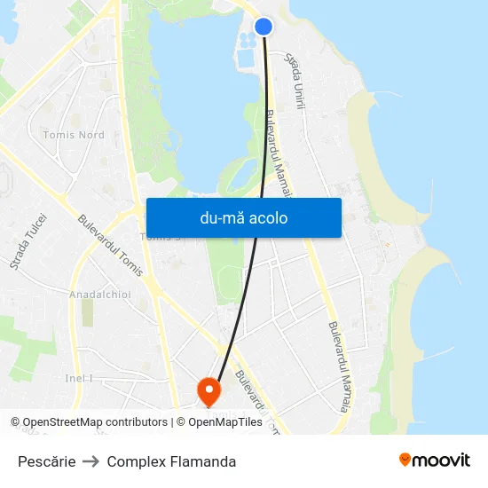 Harta de Pescărie către Complex Flamanda