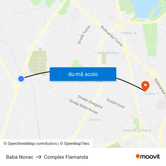 Harta de Baba Novac către Complex Flamanda