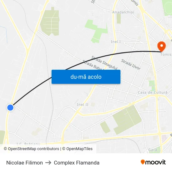 Harta de Nicolae Filimon către Complex Flamanda