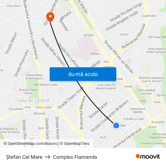 Harta de Ștefan Cel Mare către Complex Flamanda