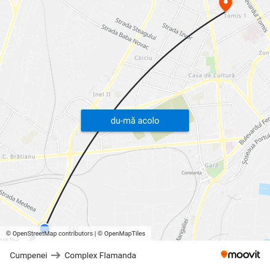 Harta de Cumpenei către Complex Flamanda