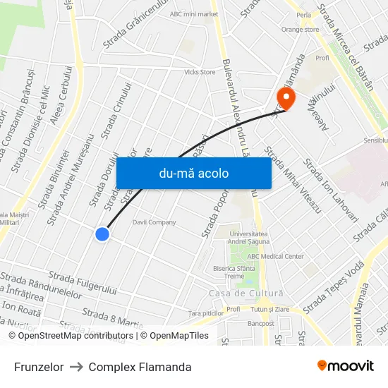 Harta de Frunzelor către Complex Flamanda