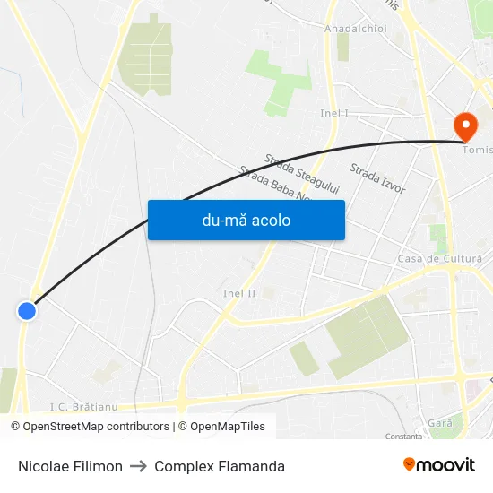 Harta de Nicolae Filimon către Complex Flamanda