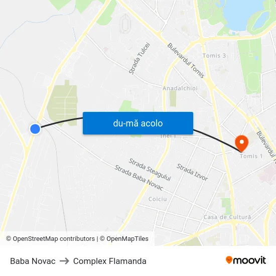 Harta de Baba Novac către Complex Flamanda