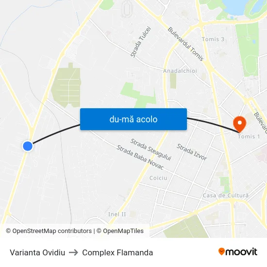 Harta de Varianta Ovidiu către Complex Flamanda