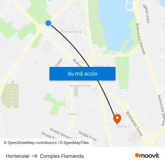 Harta de Hortensiei către Complex Flamanda