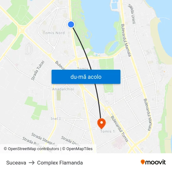 Harta de Suceava către Complex Flamanda
