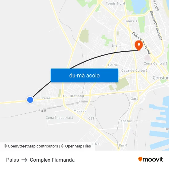 Harta de Palas către Complex Flamanda