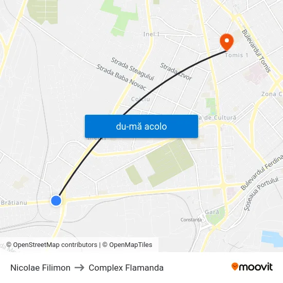 Harta de Nicolae Filimon către Complex Flamanda