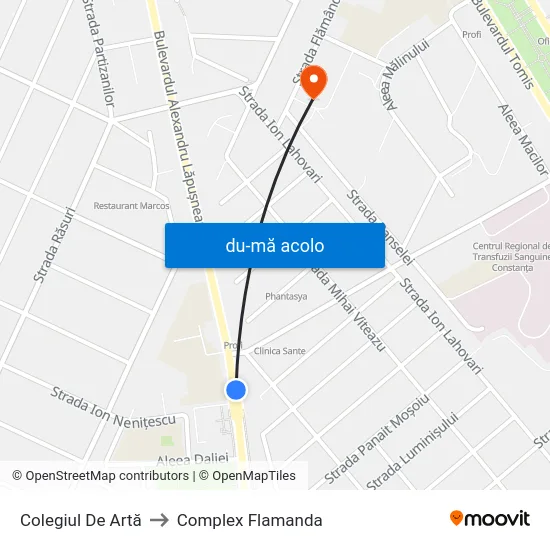 Harta de Colegiul De Artă către Complex Flamanda