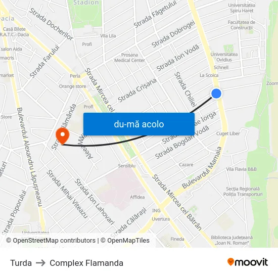 Harta de Turda către Complex Flamanda