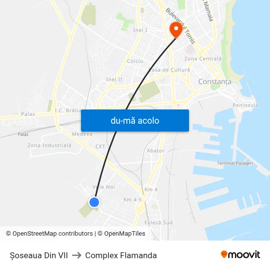 Harta de Șoseaua Din VII către Complex Flamanda
