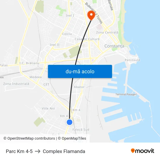Harta de Parc Km 4-5 către Complex Flamanda