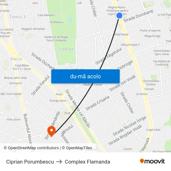 Harta de Ciprian Porumbescu către Complex Flamanda