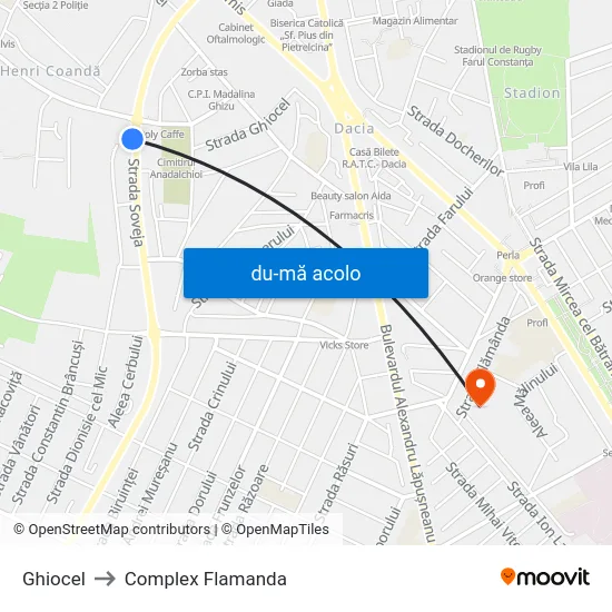 Harta de Ghiocel către Complex Flamanda