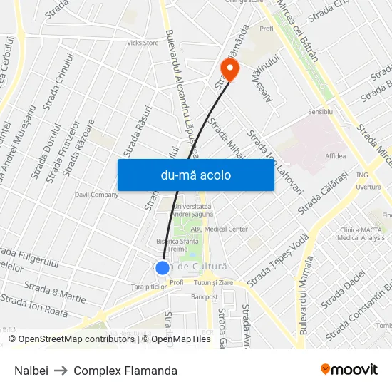 Harta de Nalbei către Complex Flamanda