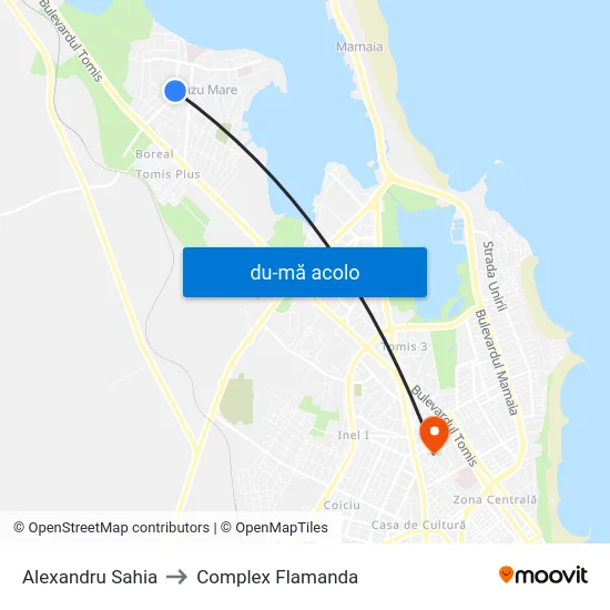 Harta de Alexandru Sahia către Complex Flamanda