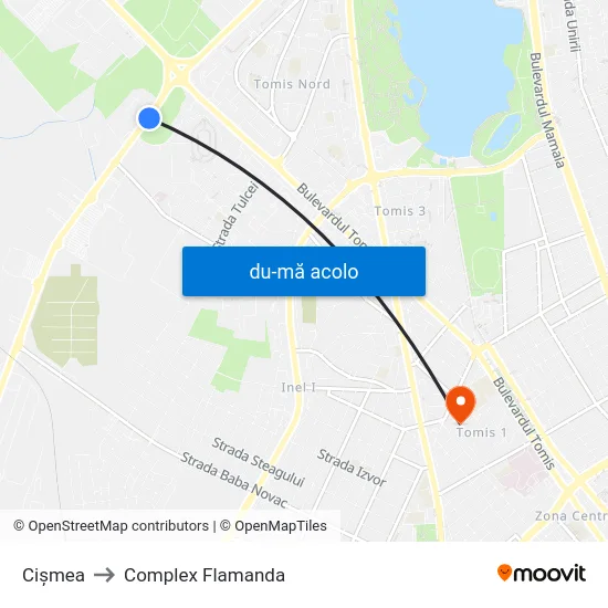 Harta de Cișmea către Complex Flamanda