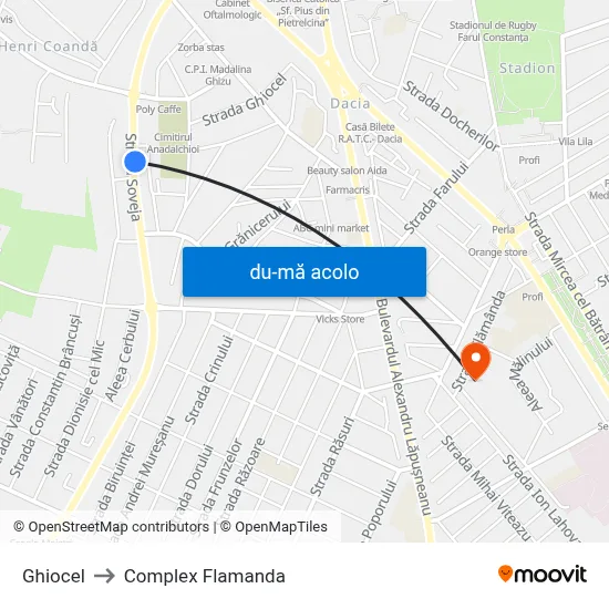 Harta de Ghiocel către Complex Flamanda