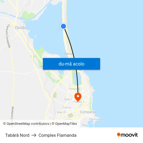 Harta de Tabără Nord către Complex Flamanda