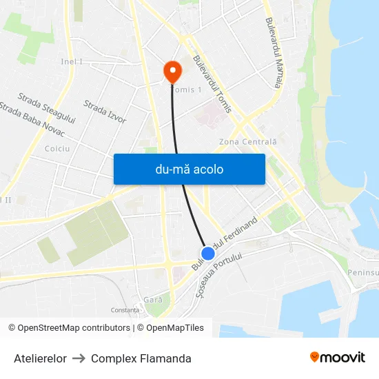 Harta de Atelierelor către Complex Flamanda
