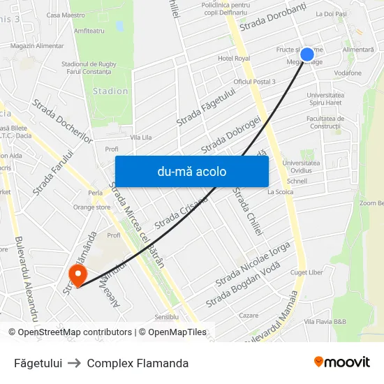 Harta de Făgetului către Complex Flamanda
