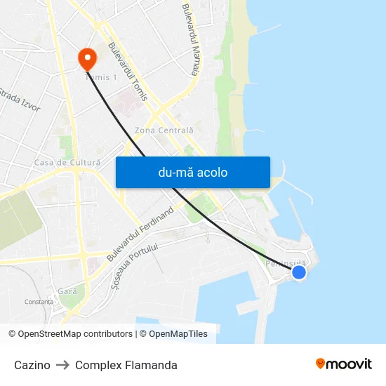 Harta de Cazino către Complex Flamanda