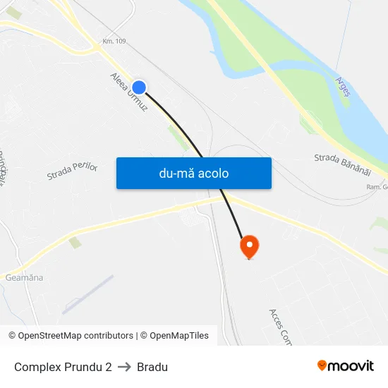 Harta de Complex Prundu 2 către Bradu