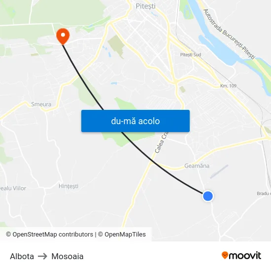 Harta de Albota către Mosoaia