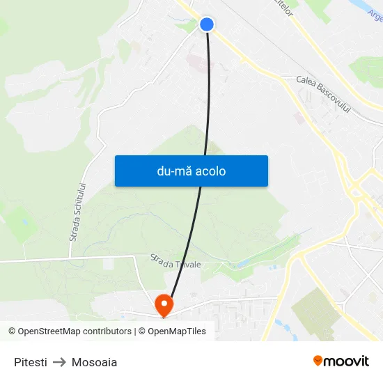 Harta de Pitesti către Mosoaia