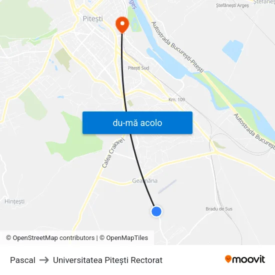 Harta de Pascal către Universitatea Pitești Rectorat