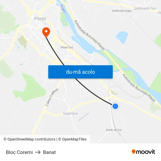 Harta de Bloc Coremi către Banat