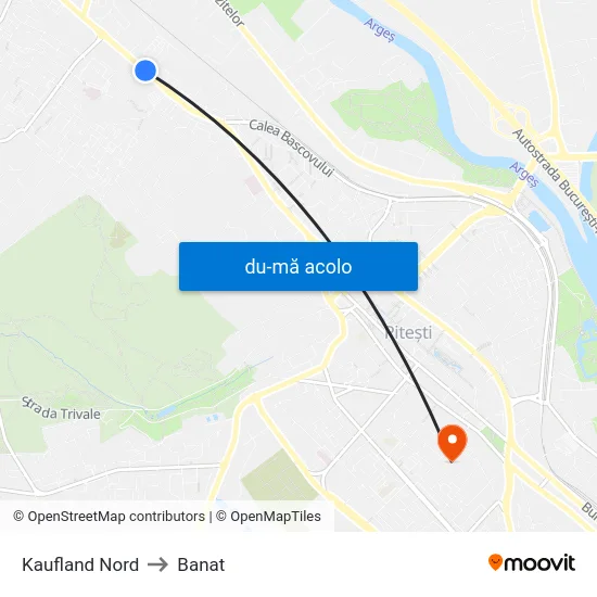 Harta de Kaufland Nord către Banat