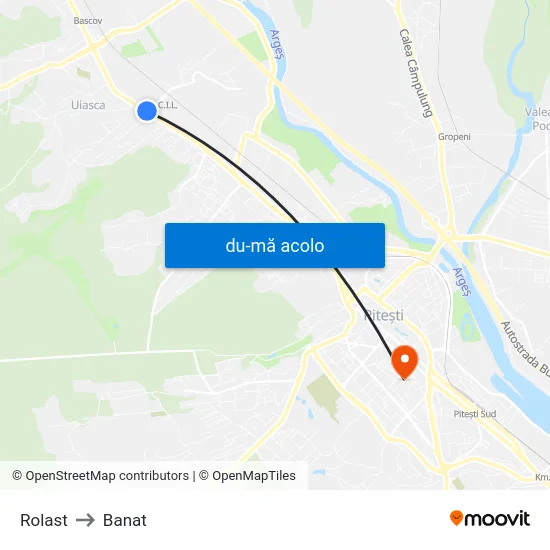 Harta de Rolast către Banat