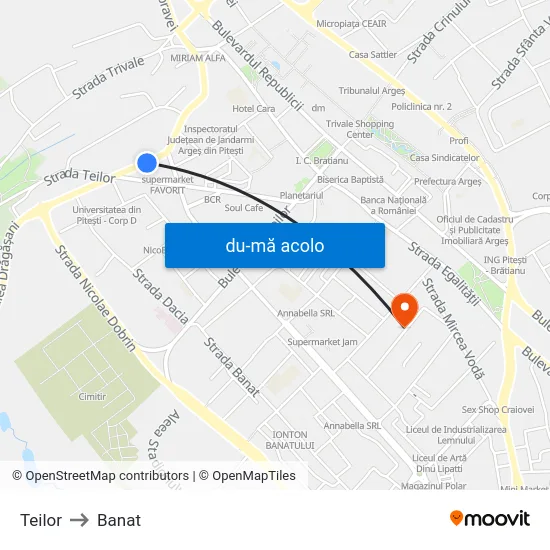 Harta de Teilor către Banat