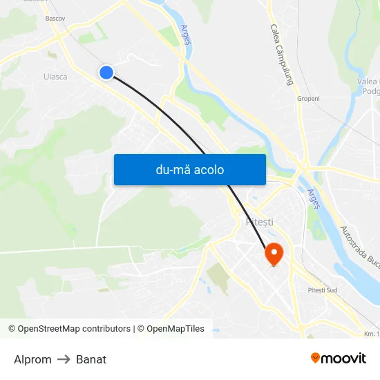 Harta de Alprom către Banat