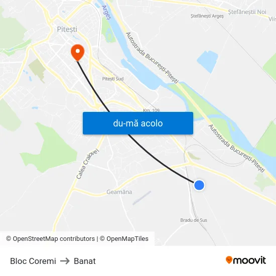 Harta de Bloc Coremi către Banat