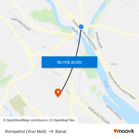Harta de Rompetrol (Vivo Mall) către Banat