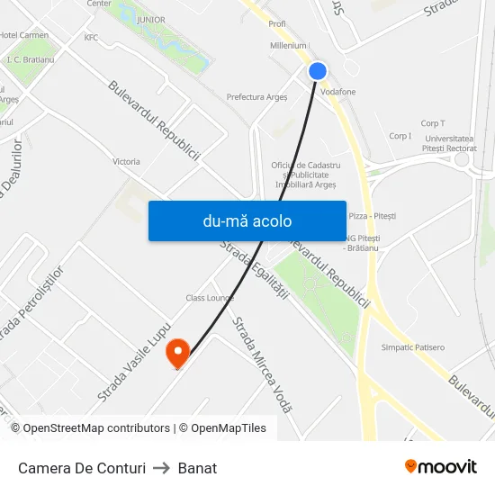 Harta de Camera De Conturi către Banat